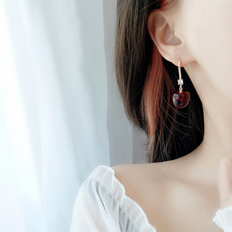 Wholesale Alloy Red Cherry  Earrings