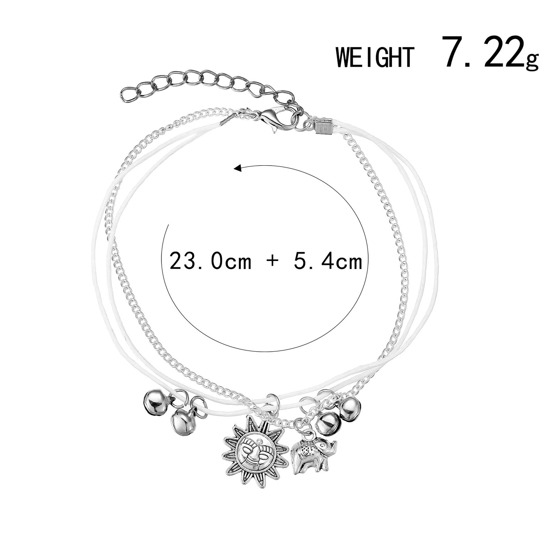 Wholesale Walrus Bell Sunflower Multilayer Anklet