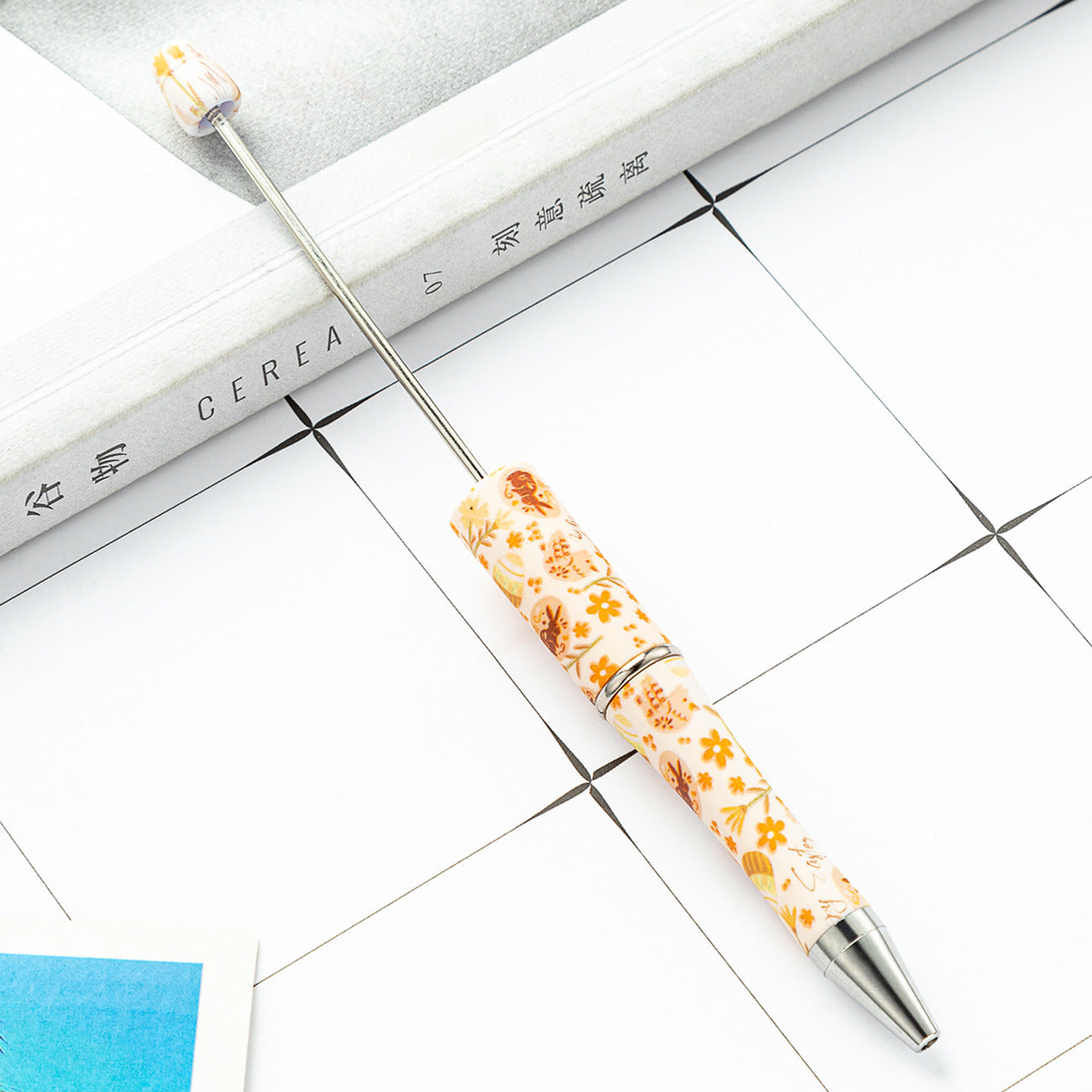 Wholesale Beadable Pens Easter Clover Print DIY Beaded Pens