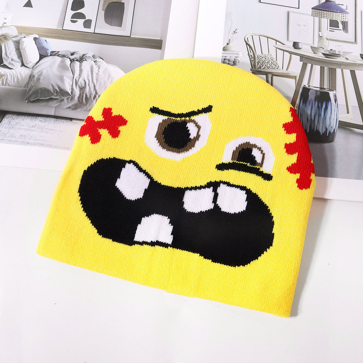 Wholesale Funny Expression Pattern Knitted Hat ACC-HT-Junl006