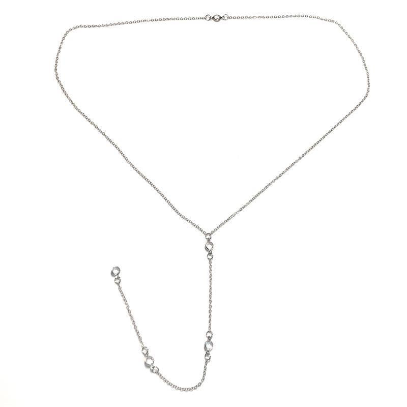 Wholesale Water Drop Back Chain Long Necklace