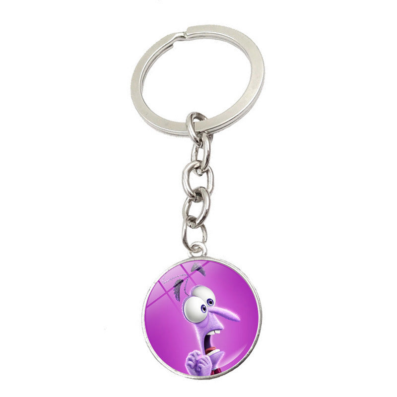 Wholesale Cartoon Zinc Alloy Glass Keychains ACCVIP-KC-JiaYun001