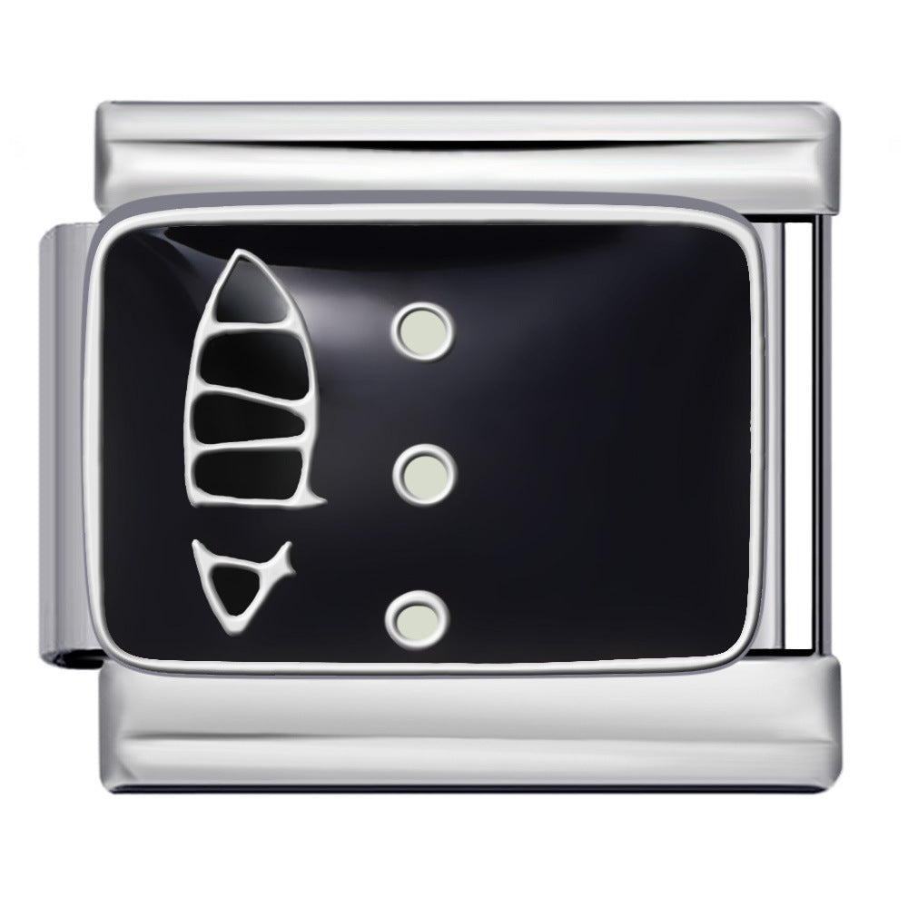 Wholesale Italian Charm Bracelet 9mm DIY Splicing Nail Art Series Stainless Steel Composable Bracelet