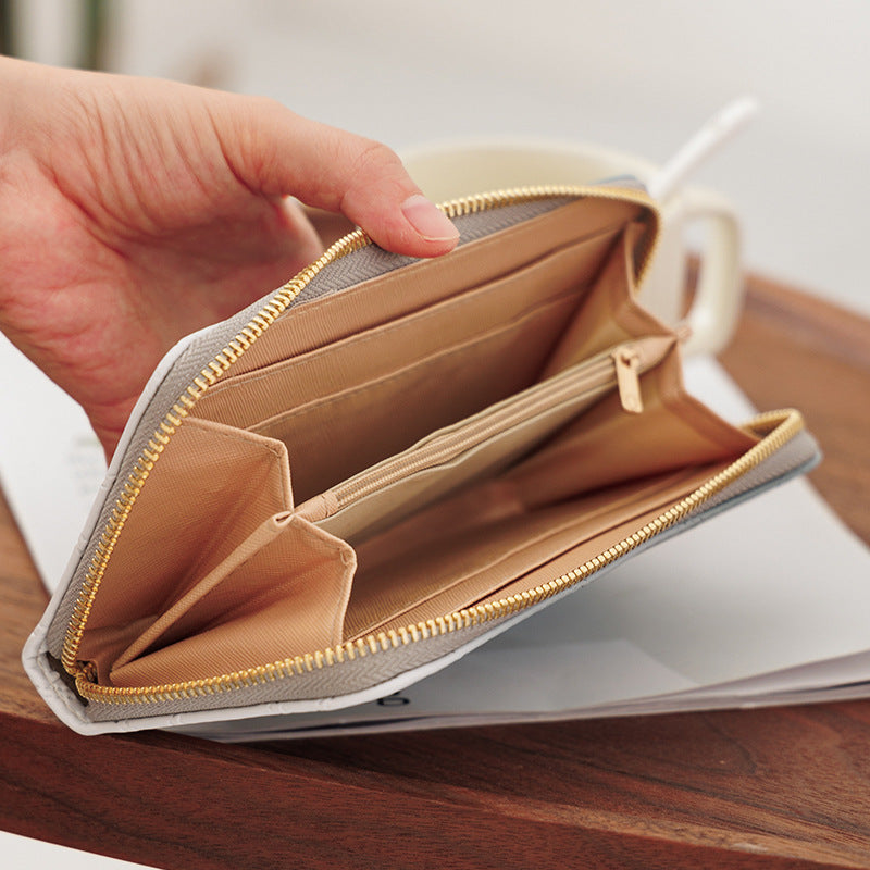 Wholesale PU Multicolor Long Clutch Bag Large Capacity Wallet ACC-WT-Kuans010