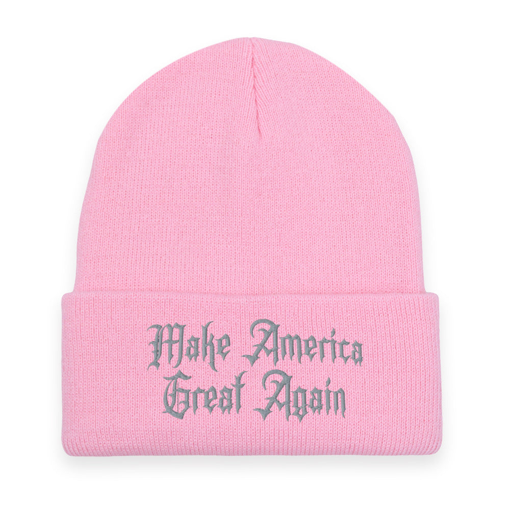 Wholesale Embroidered Gothic Dark Knitted Beanie