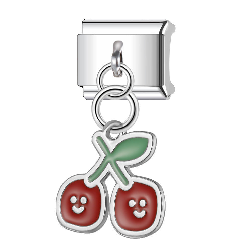 Wholesale Italian Charm Bracelet 9mm DIY Splicing Cute Pattern Stainless Steel Composable Bracelet