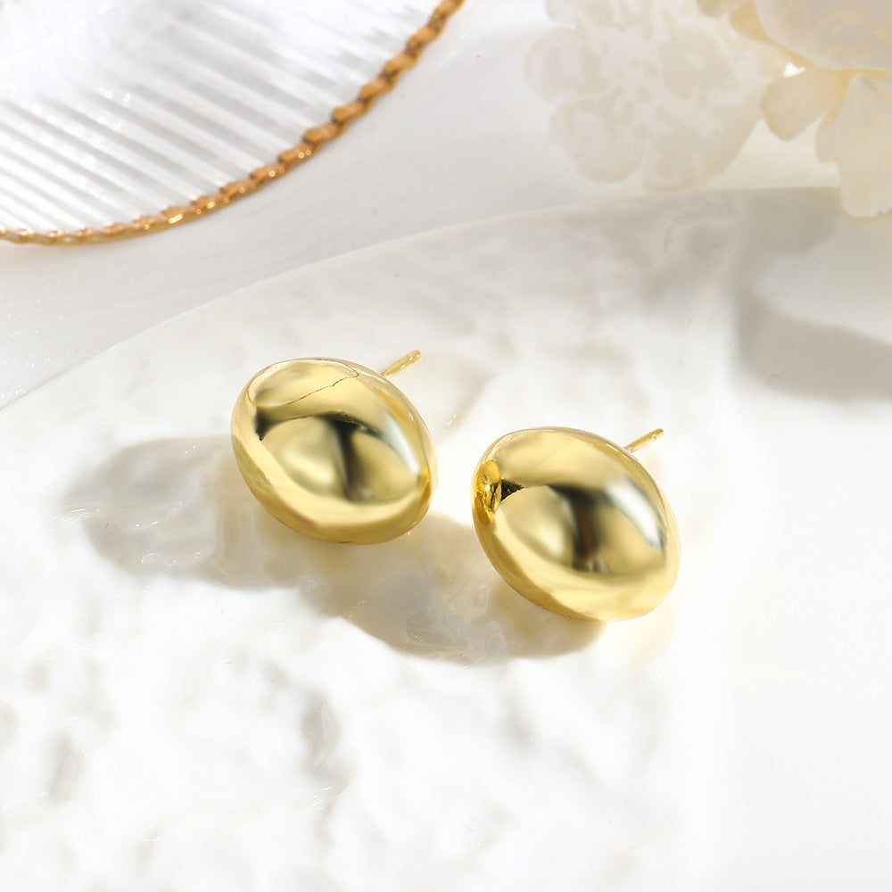 Wholesale Light Luxury Gloss Hollow Love Ear Stud  Earrings