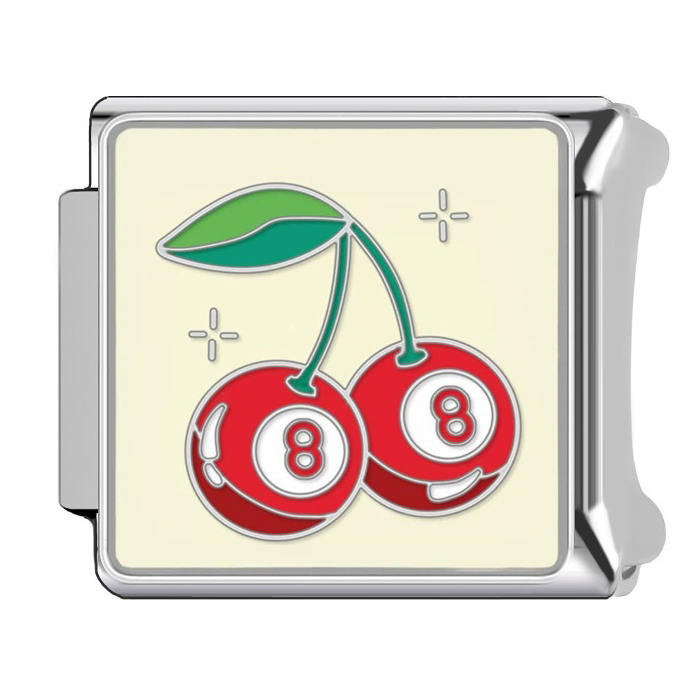 Wholesale Italian Charm Bracelet 9mm DIY Cherry Cute   Creative Stainless Steel Composable Bracelet