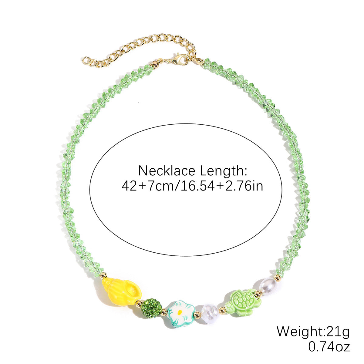 Wholesale Starfish shell necklace with marine resort style colorful crystal beaded necklace bracelet set