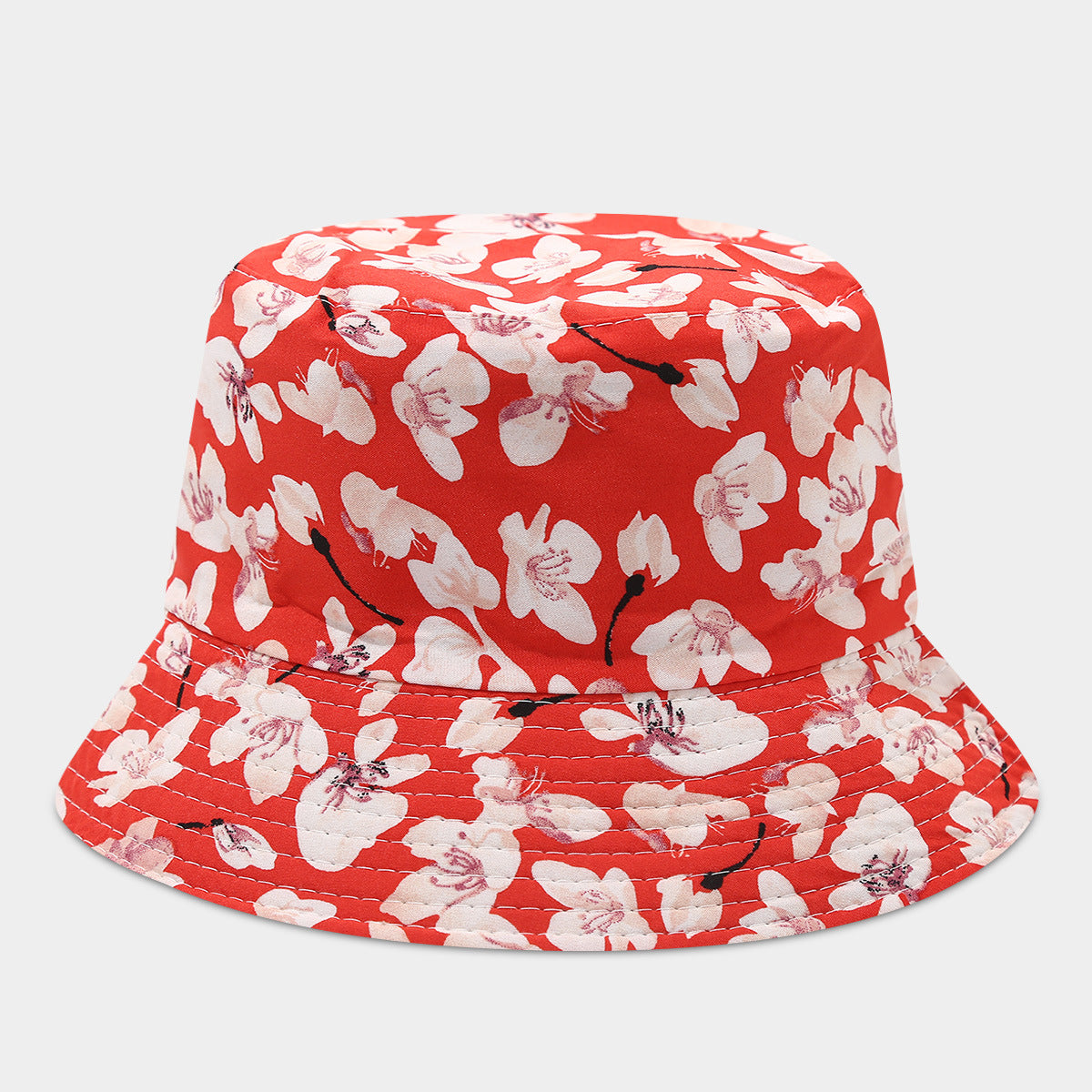 Wholesale Double-Sided Fisherman Hat  Flower Pattern Basin Hat