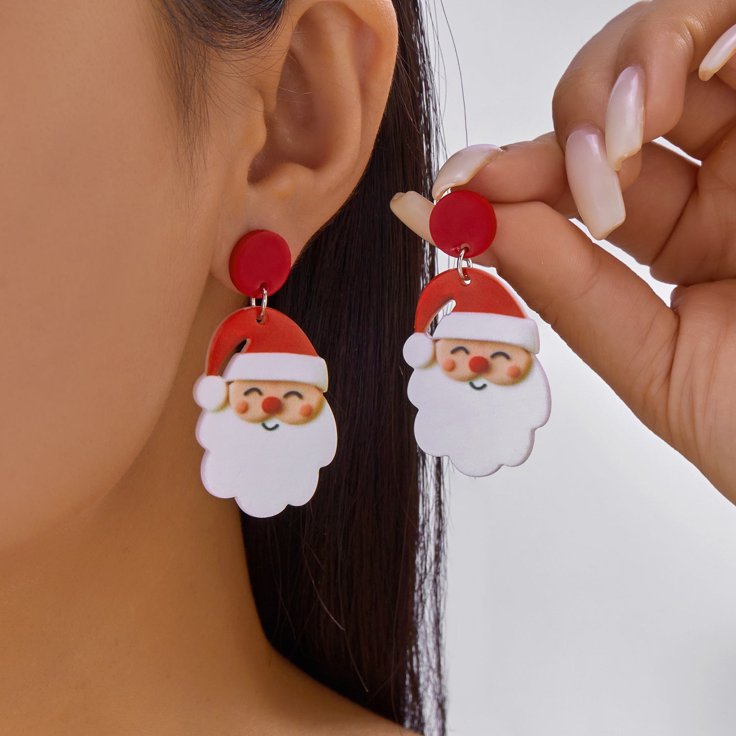 Wholesale Christmas Acrylic Colorful Christmas Tree Snowman Earrings