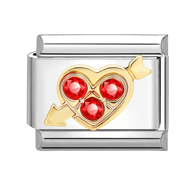 Wholesale Italian Charm Bracelet 9mm DIY Splicing Creative Pattern Stainless Steel Composable Bracelet