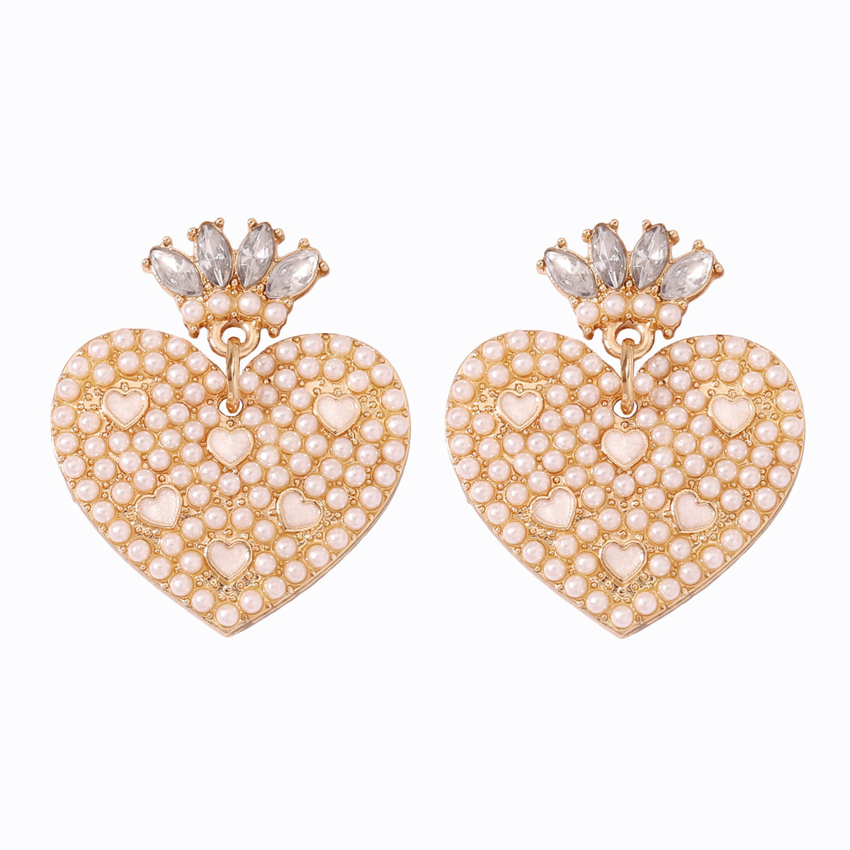 Wholesale Pearl Oil Drop Diamond Earrings