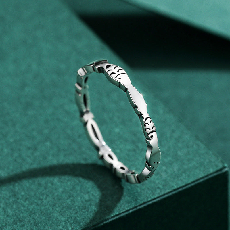 Wholesale s925 Sterling Silver Fish Ring