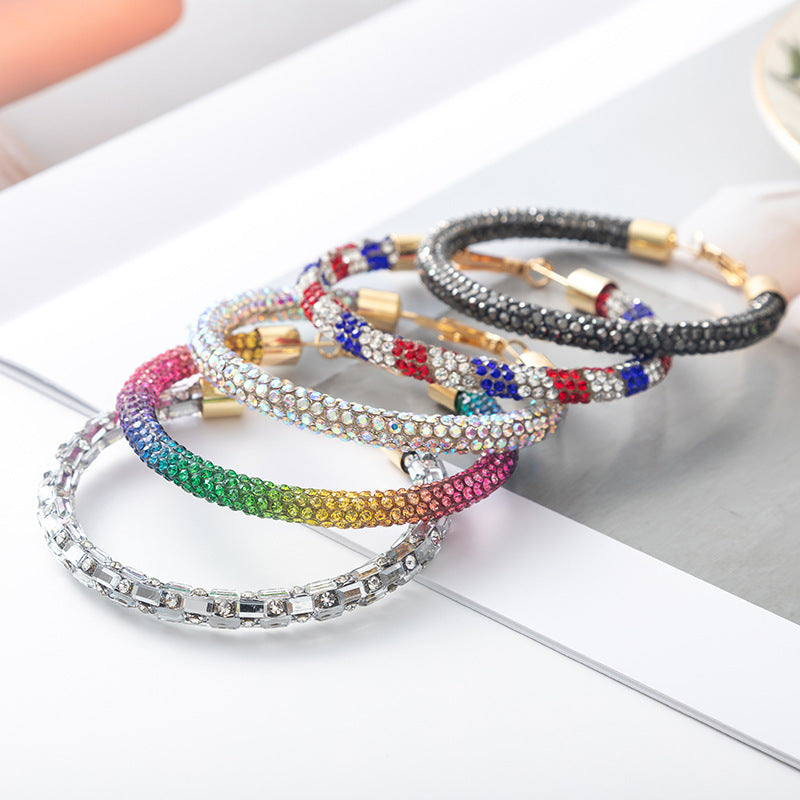 Wholesale  Independence Day gradient color earrings