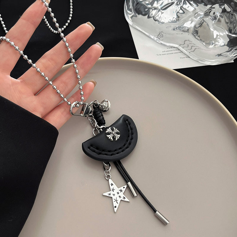 Wholesale Black Wooden Cross Pendant Necklace Edgy Subculture Layering Collarbone Chain Handmade Everyday Jewelry Accessory
