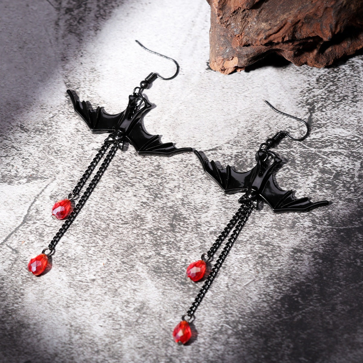 Wholesale Dark Gothic Bat Earrings Punk Style Fashion Accessory for Gift