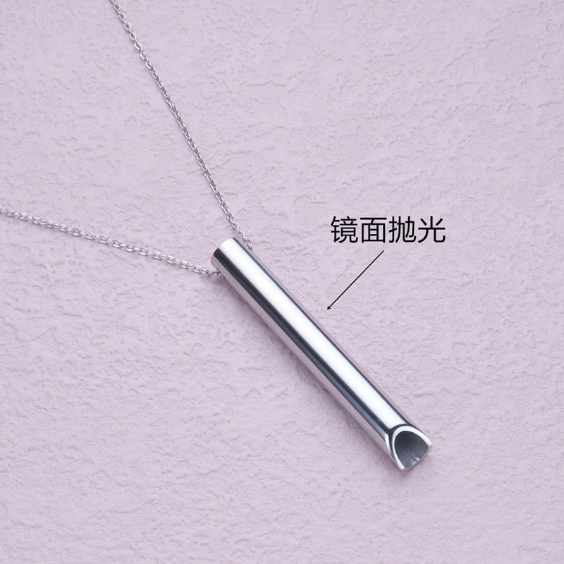 Wholesale Whistle Meditation Relief Anxiety Stainless Steel Necklace