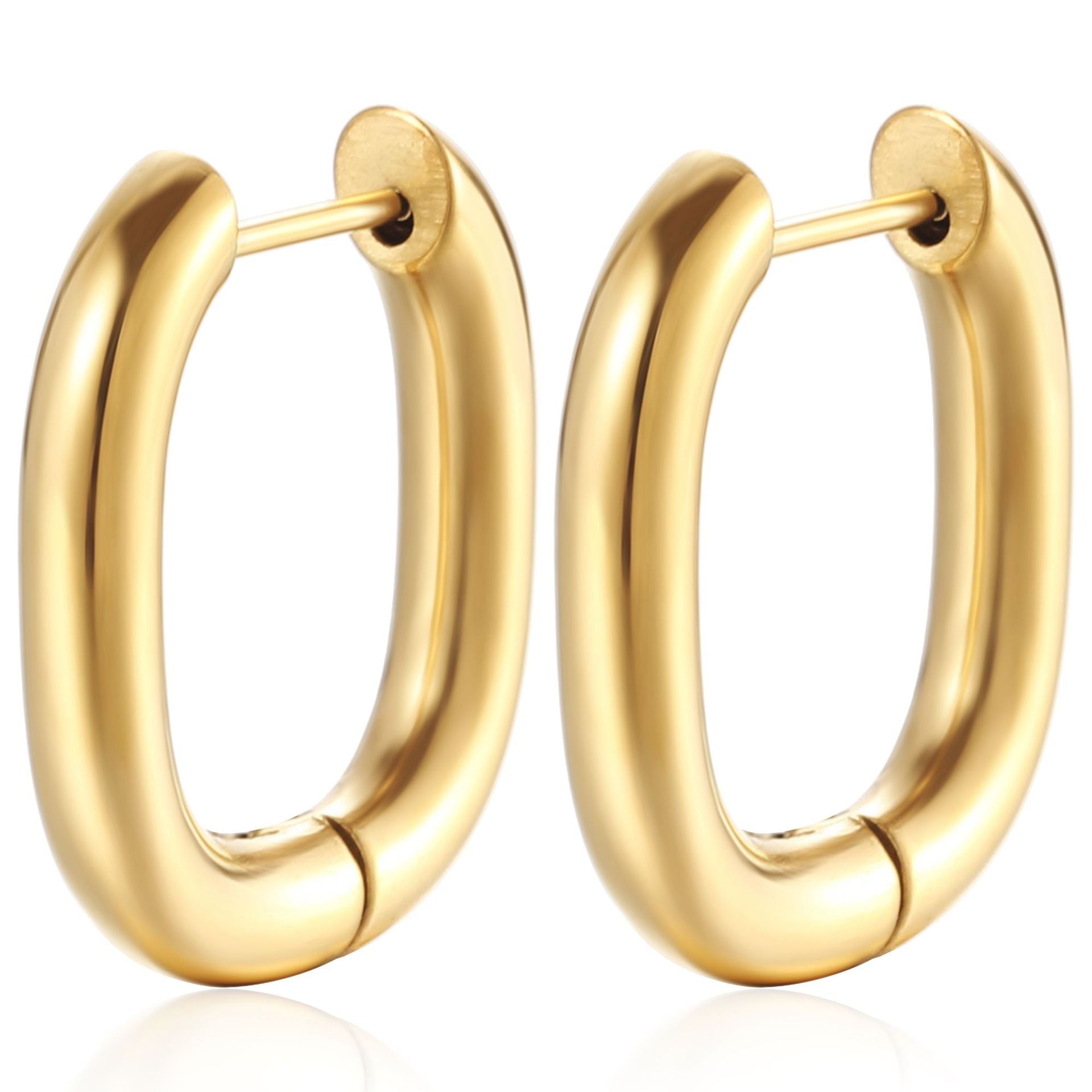 Wholesale Chic Geometric Earrings,  Hand-Polished Stainless Steel with Gold Electroplated Finish,  Jewelry Accessory for Women