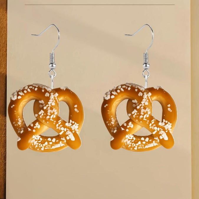 Wholesale flat alkaline bread acrylic earrings