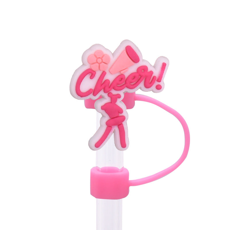 Wholesale Random 100pcs Pink Series 8/10mm PVC Soft Straw Tube Cap