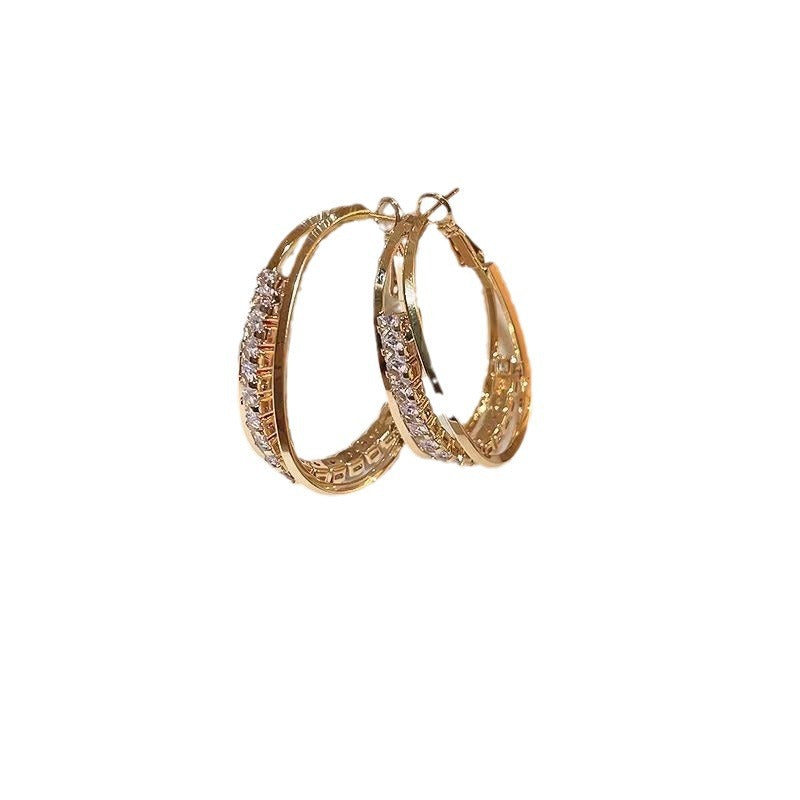 Wholesale Light Luxury Metal Hoop Earrings