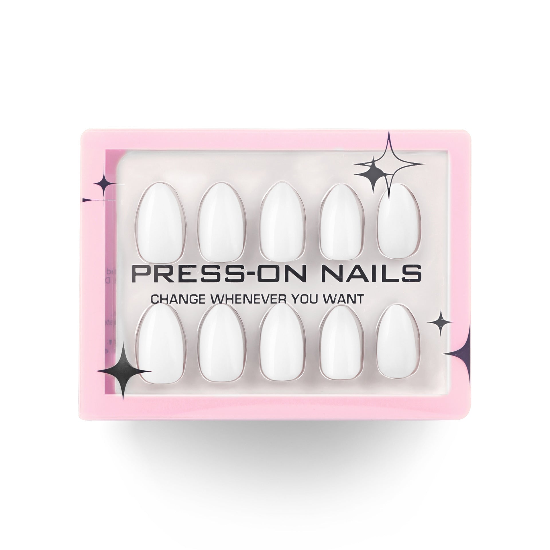 Wholesale 24 Pieces/box White Solid Bow Nails Kits Nail Stickers