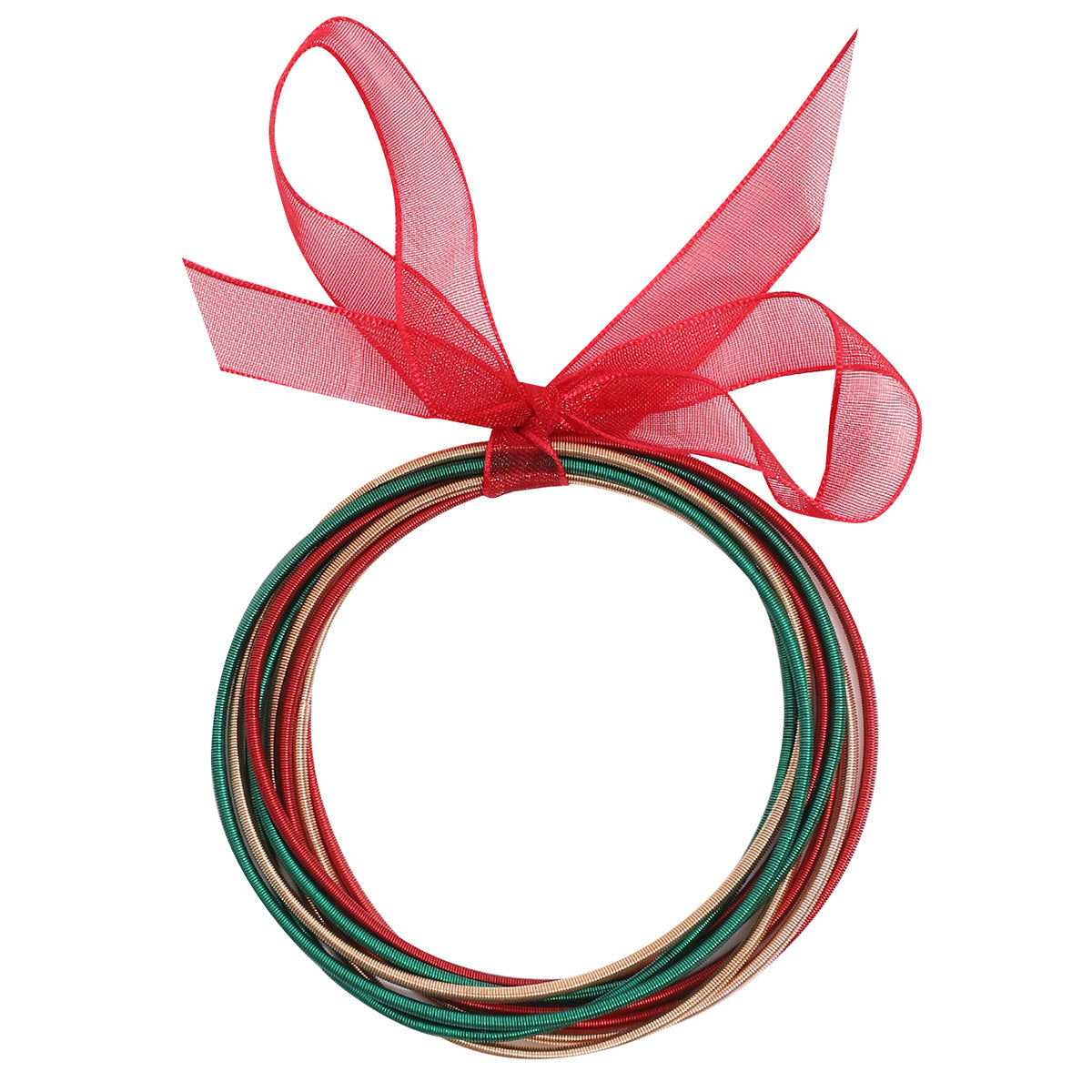 Wholesale American Independence Day Carnival Christmas Ribbon Elastic Wire Rope Bracelet ACC-BT-YTian010