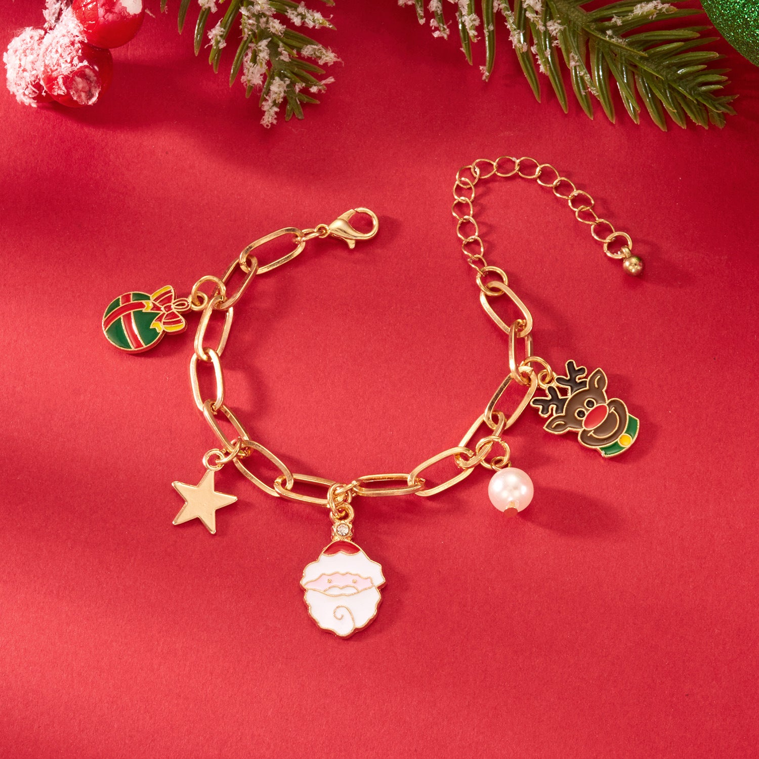 Wholesale Christmas Gingerbread Man Snowflake Multi-Accessory Candy Earrings Bracelet Necklace Set