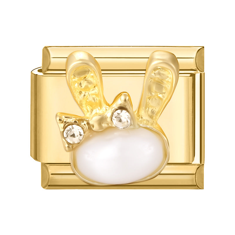 Wholesale 9mm Italian Charm Starter Bracelets DIY square Single Section Creative Stainless Steel Composable Bracelet