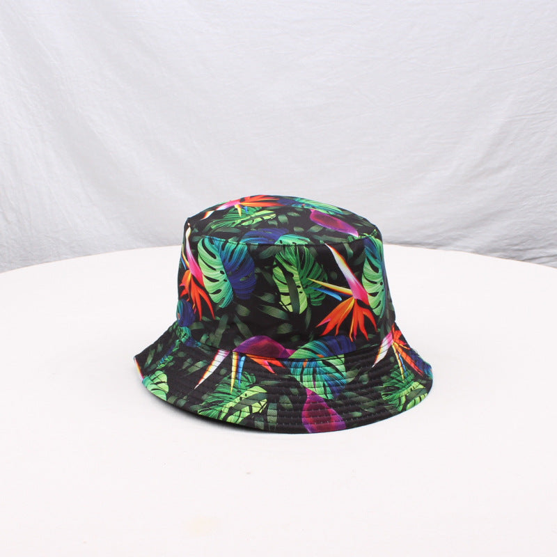Wholesale  Double-sided Fisherman Hat  Printed Basin Hat Bucket Hat