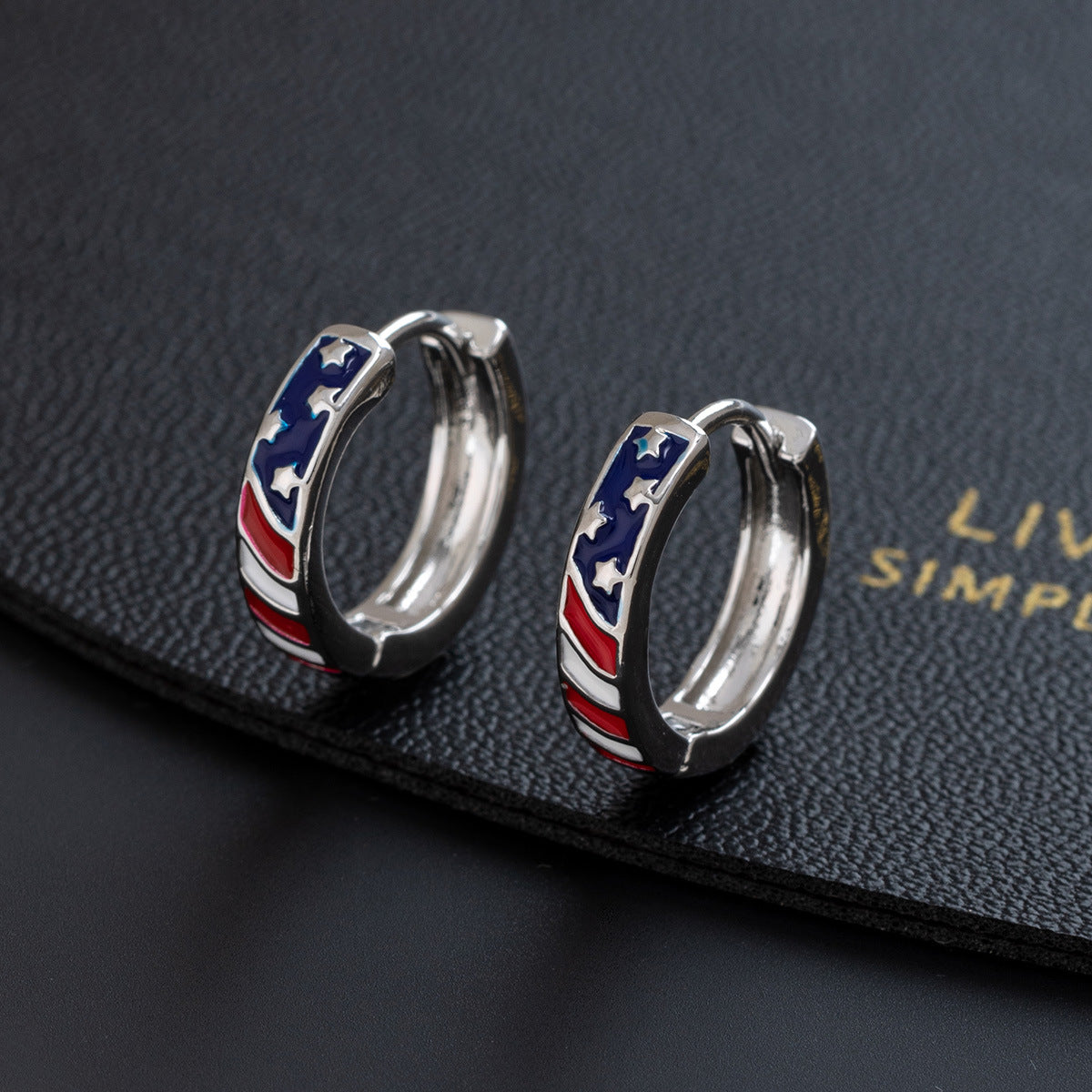 Wholesale Gold Plated Geometric American Flag Ear Cuff Stylish Fashion Accessory For Party