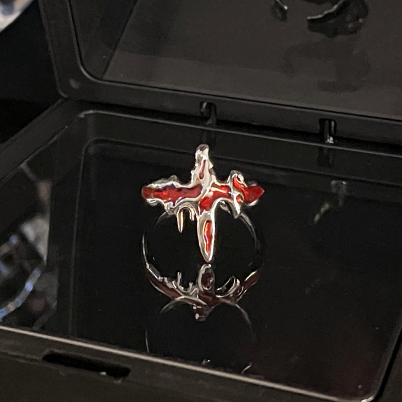 Wholesale Red stacked all-match cold ring