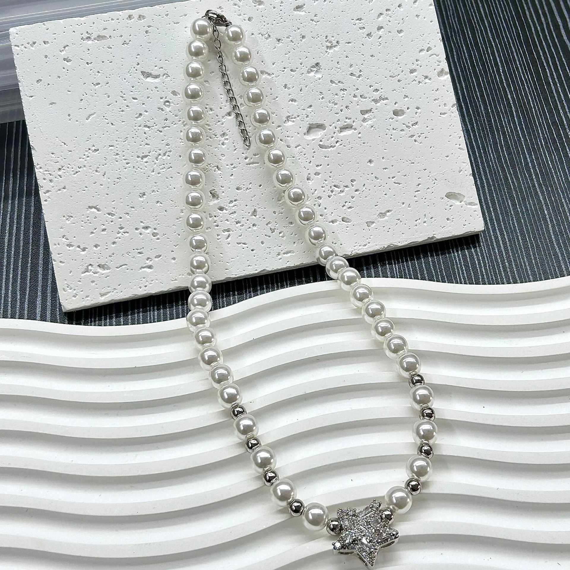 Wholesale  Star Zircon Pearl Necklace