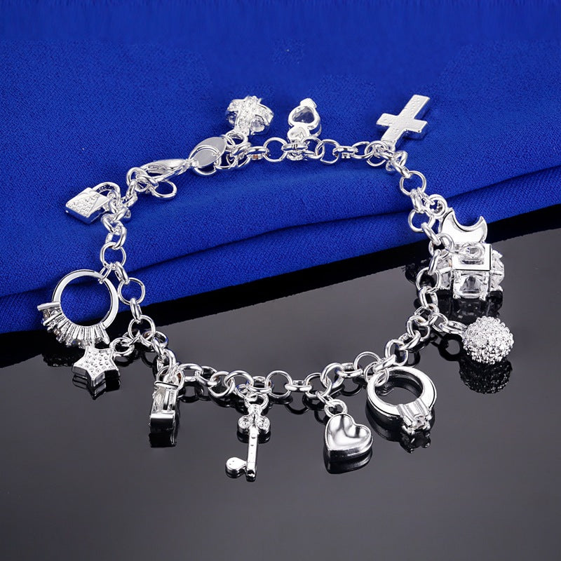 Wholesale Copper Electroplated Geometric Bracelet European Style Fashion Accessory for Women