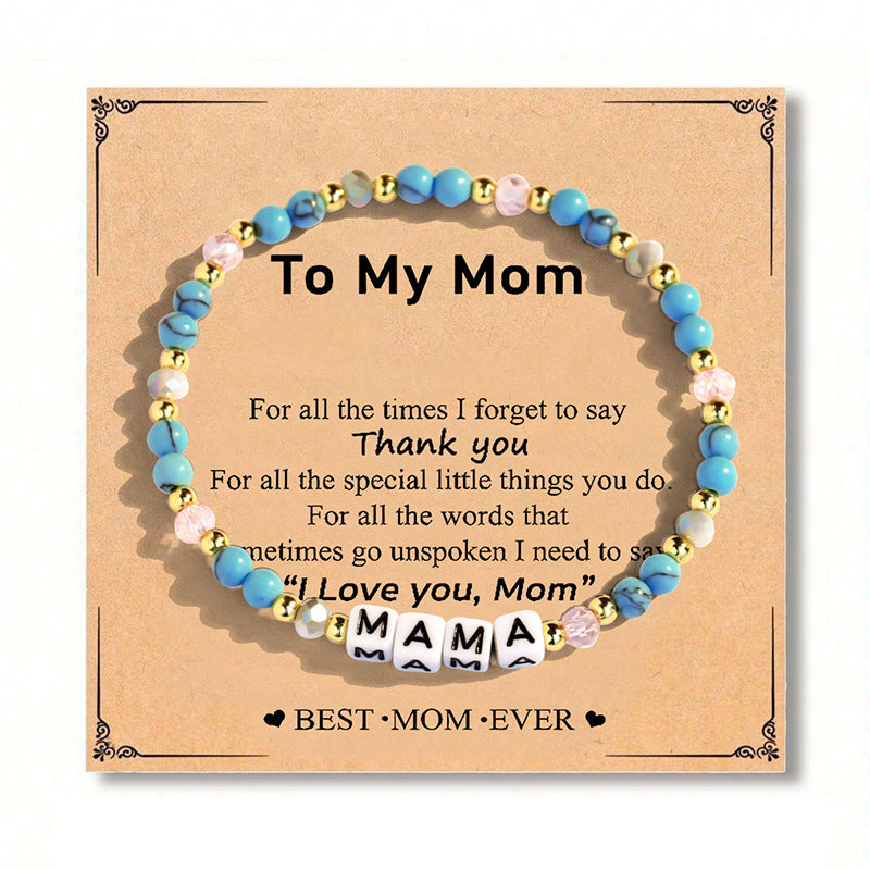 Wholesale Mother' s Day Colorful " MAMA"  Letter Bead Bracelet