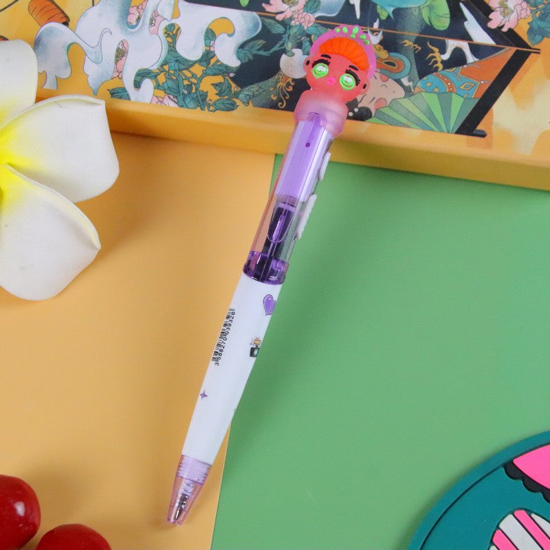 Wholesale  cute cartoon student stationery blue oily signature pen