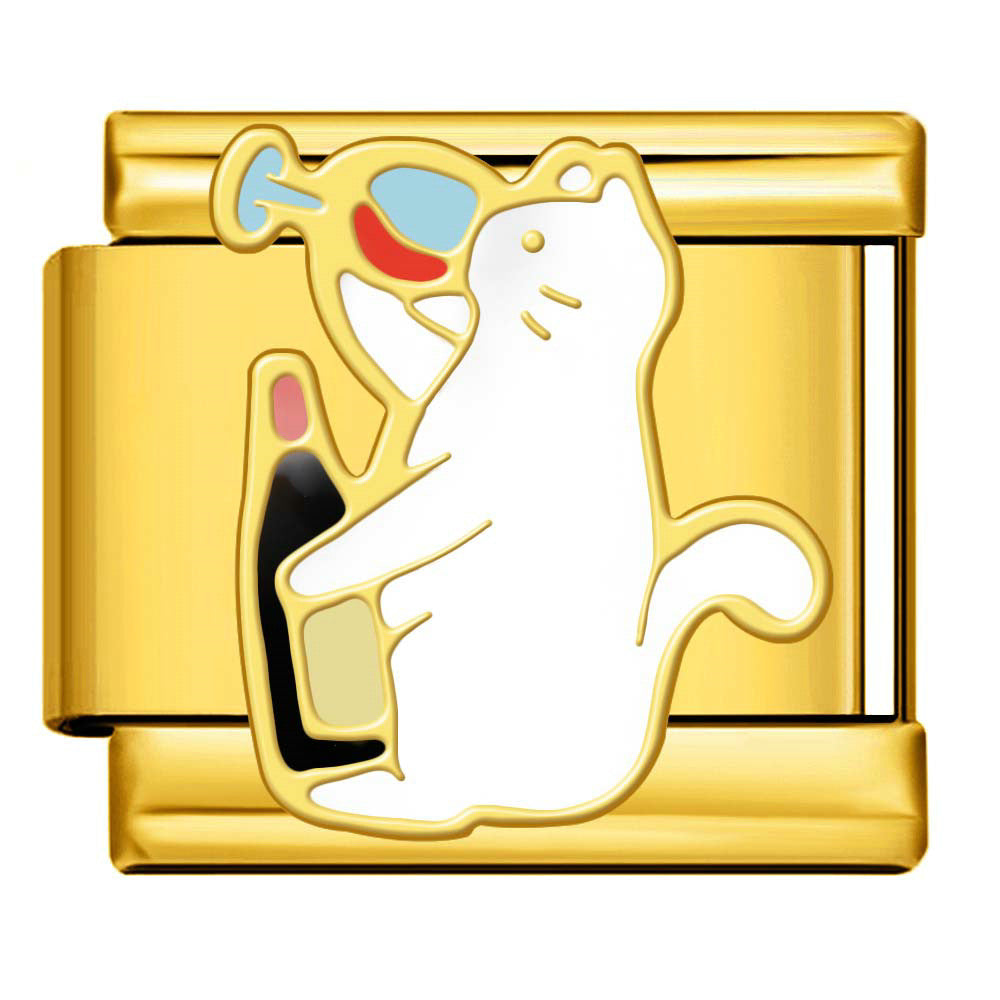 Wholesale 9mm Italian Charm Starter Bracelets DIY Cat and Dog Single Section Creative Stainless Steel Composable Bracelet