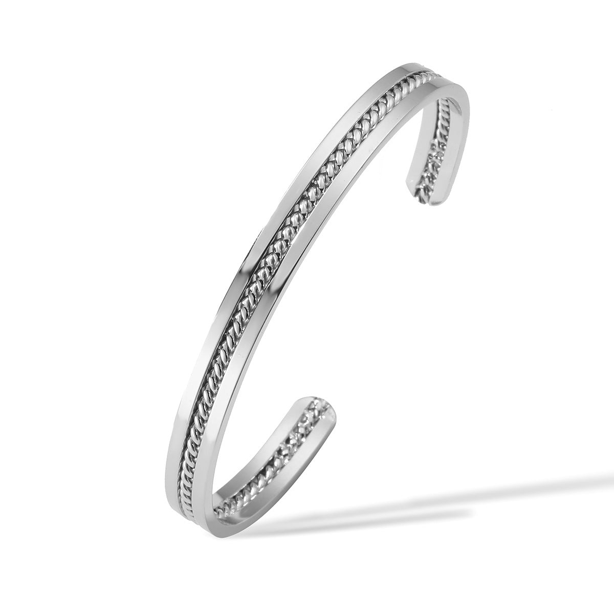 Wholesale 18K Gold Plated Stainless Steel Open Bracelet