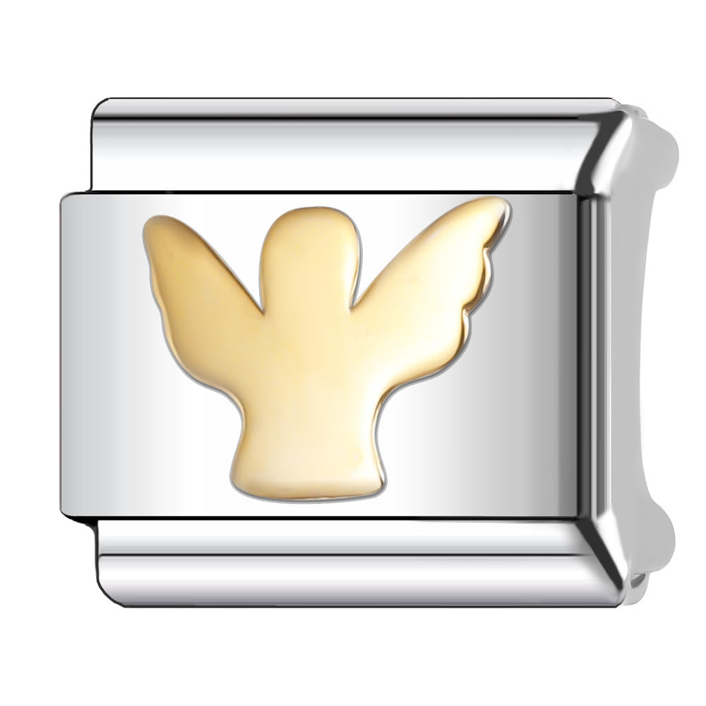 Wholesale 5pcs Italian Charm Bracelet 9mm DIY Splicing Cute Creative Stainless Steel Composable Bracelet