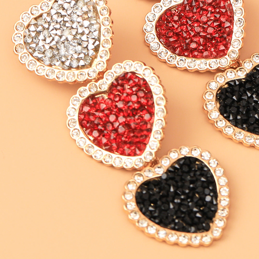 Wholesale Diamond Love Alloy Earrings ACC-ES-YD002