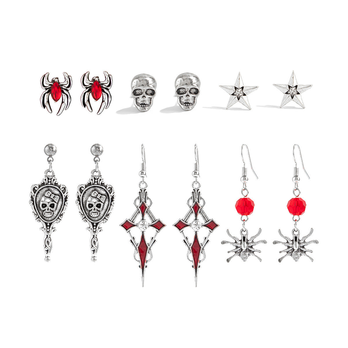Wholesale Zinc Alloy Gothic Cross Ear Studs Dark Design  Fashion Accessory