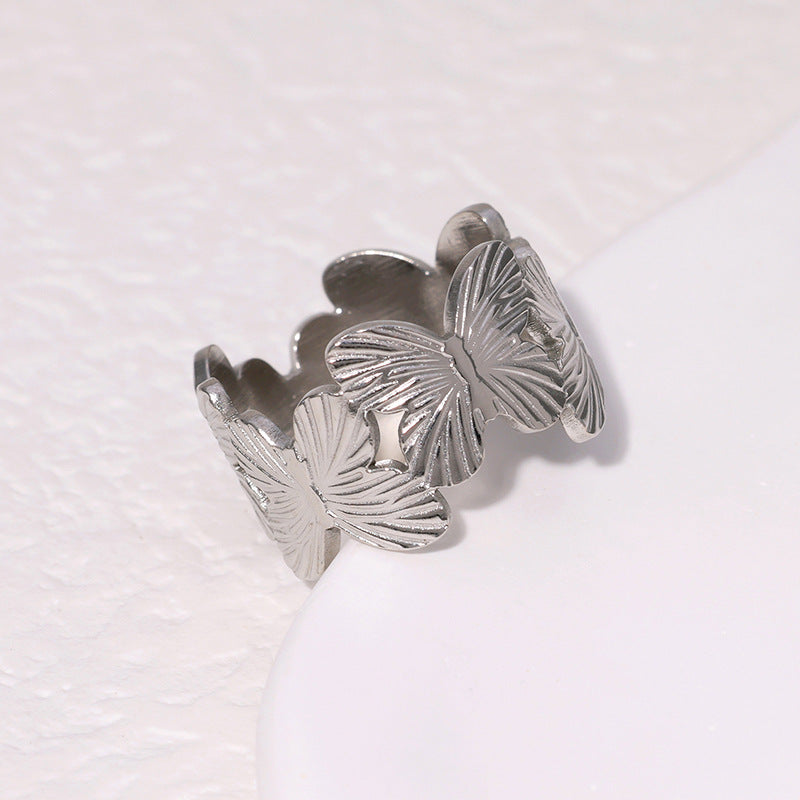 Wholesale Stainless Steel Rings Open 18K Gold Plated Rings ACC-RS-Manguo004