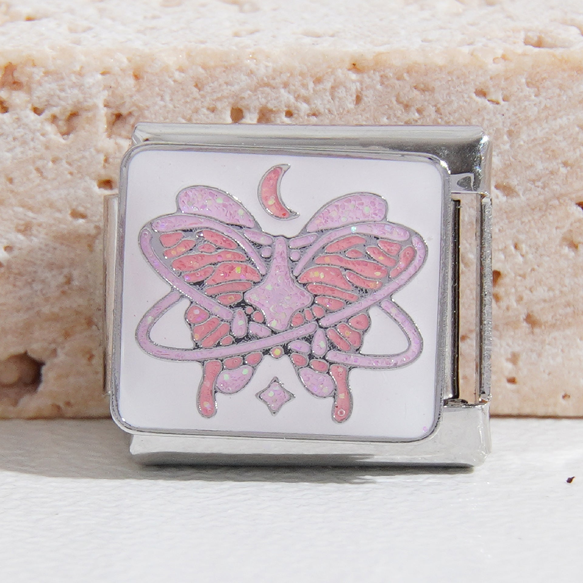 Wholesale Italian Charm Bracelet 9mm DIY Splicing White Series Stainless Steel Composable Bracelet