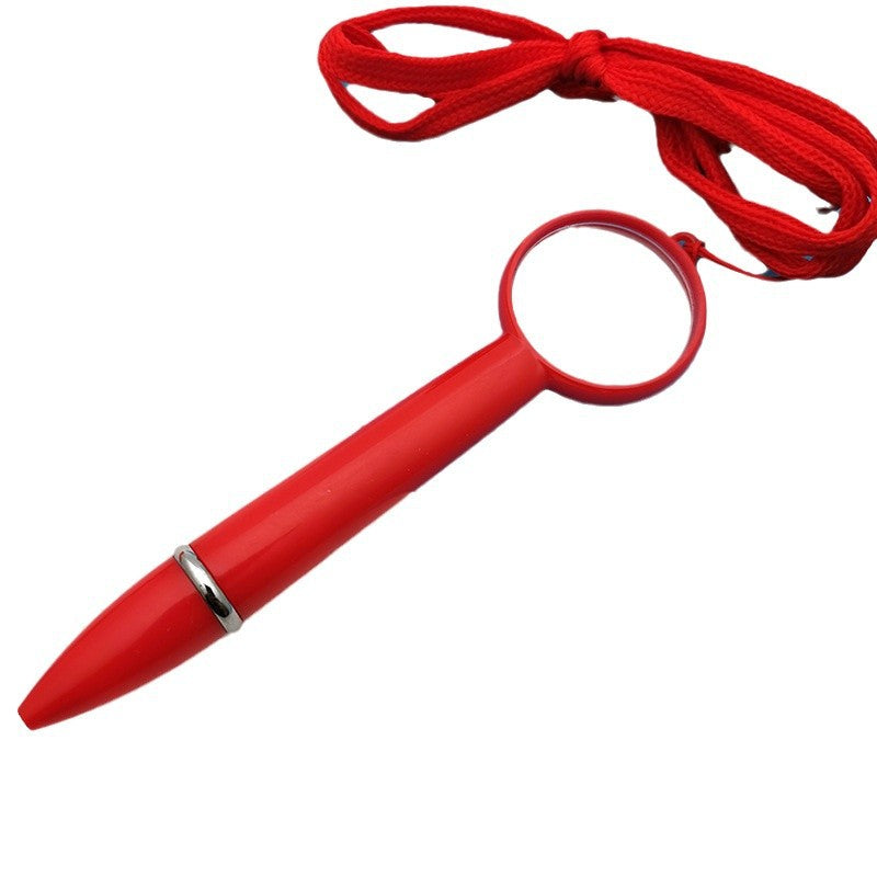Wholesale Creative magnifying glass ballpoint pen lanyard gift pen