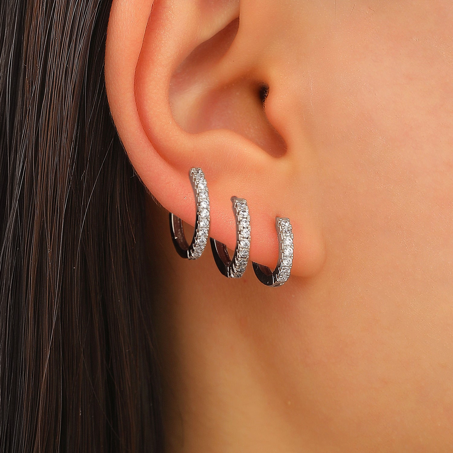 Wholesale Circular alloy punk earrings