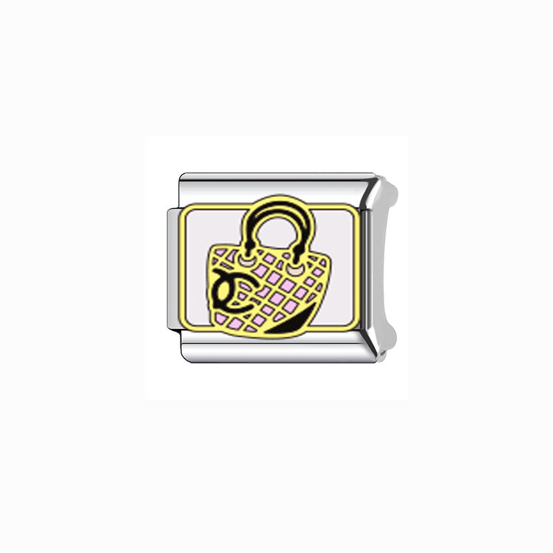 Wholesale Stainless Steel Electroplated Bag Shape Module Bracelet DIY Jewelry Accessory for Anniversary Gift