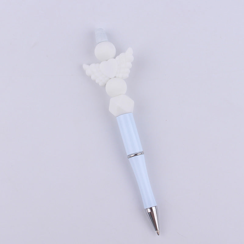 Wholesale beaded pen  love Angel silicone beads beaded pen