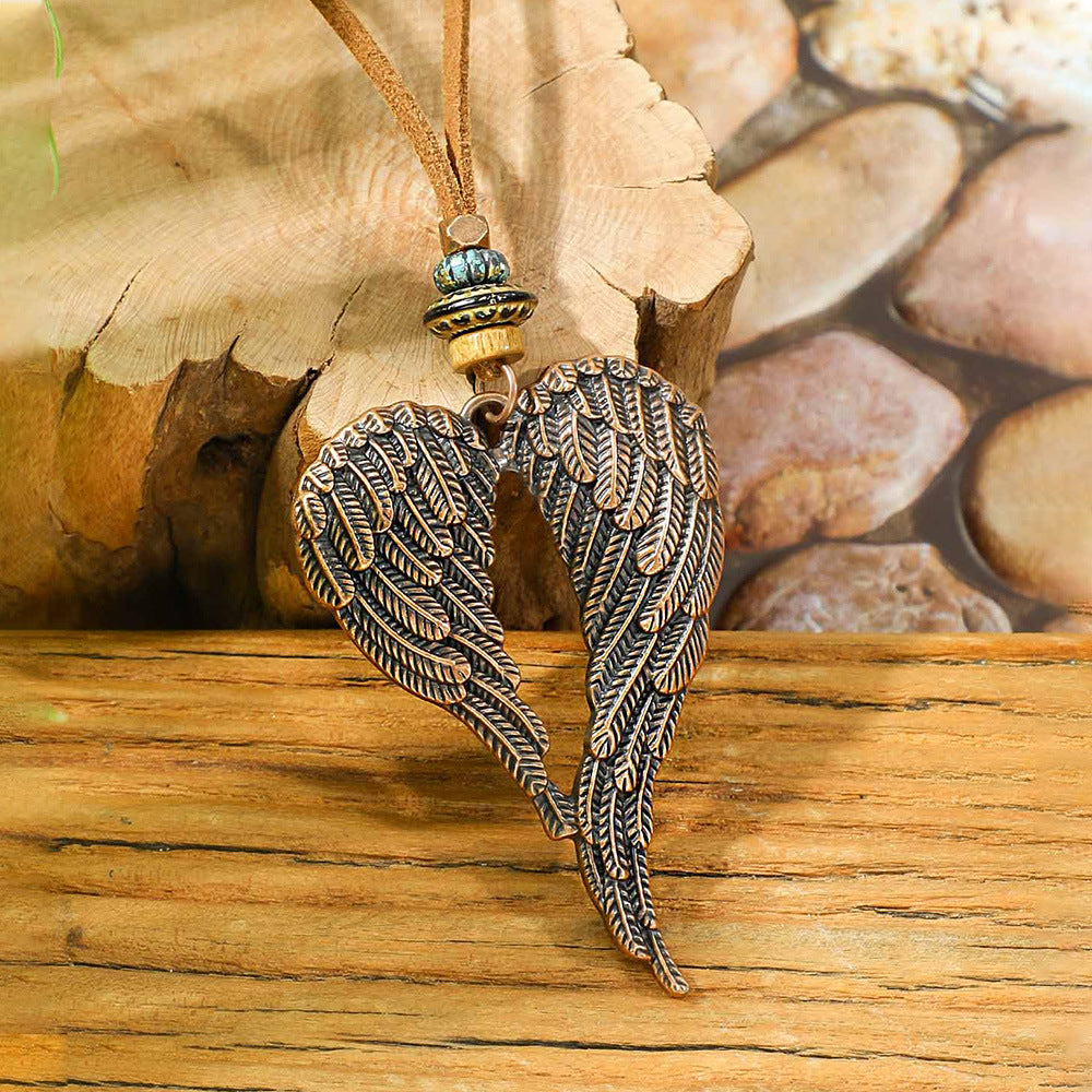 Wholesale Zinc Alloy Ethnic Style Necklace with Butterfly and Camellia Design Fashion Jewelry Accessory
