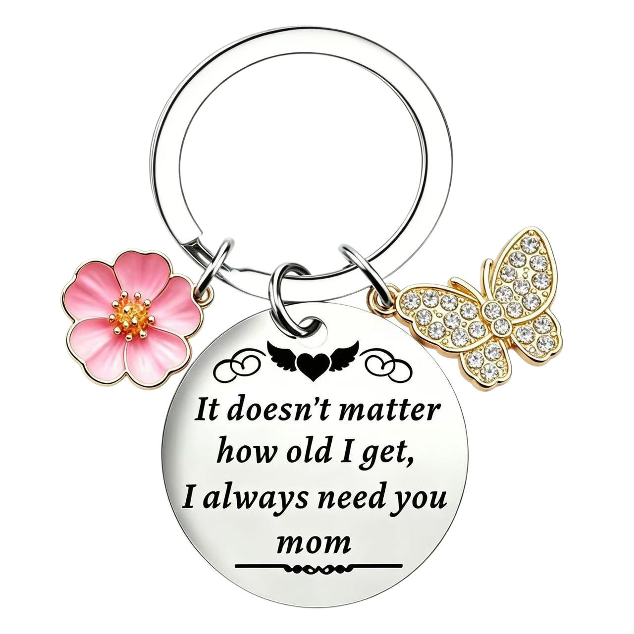 Wholesale Mother S Day Stainless Steel Keychain Gift For Mom Fashion Accessory